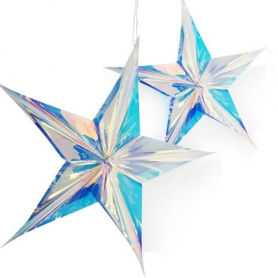 Iridescent Honeycomb Star Party Decoration For Kid Craft